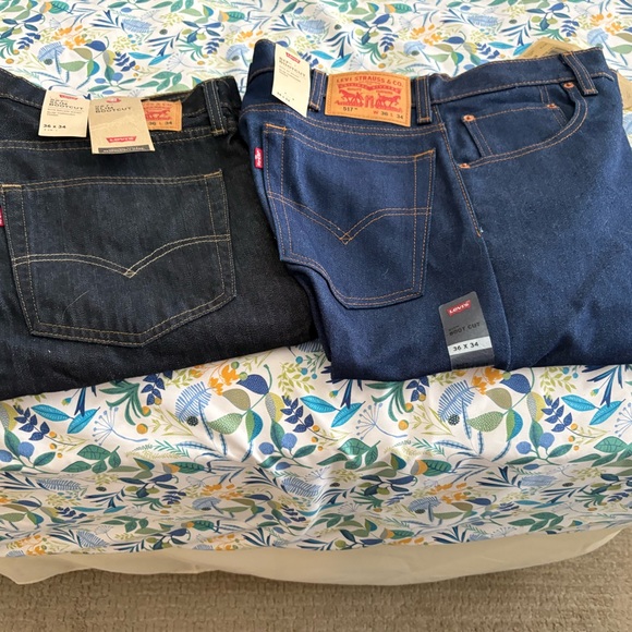 Levi's Slim Black and Blue Jeans Classic Boot cut style 517&527, size 36*34 - Picture 7 of 11